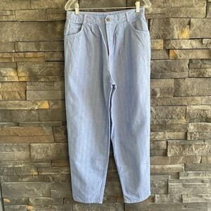 Vintage Prairie Rose‎ Pinstripe Mom Jeans Blue Pink Size 16